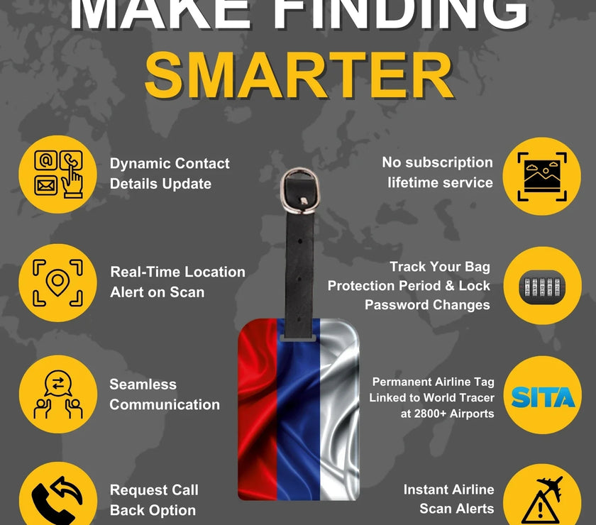 Smart Travel Bag Tag Russia