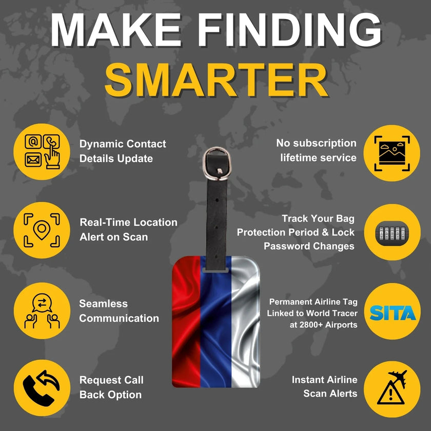 Smart Travel Bag Tag Russia