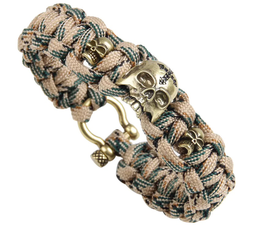 7-Core Parachute Cord Bracelet with Copper Parts