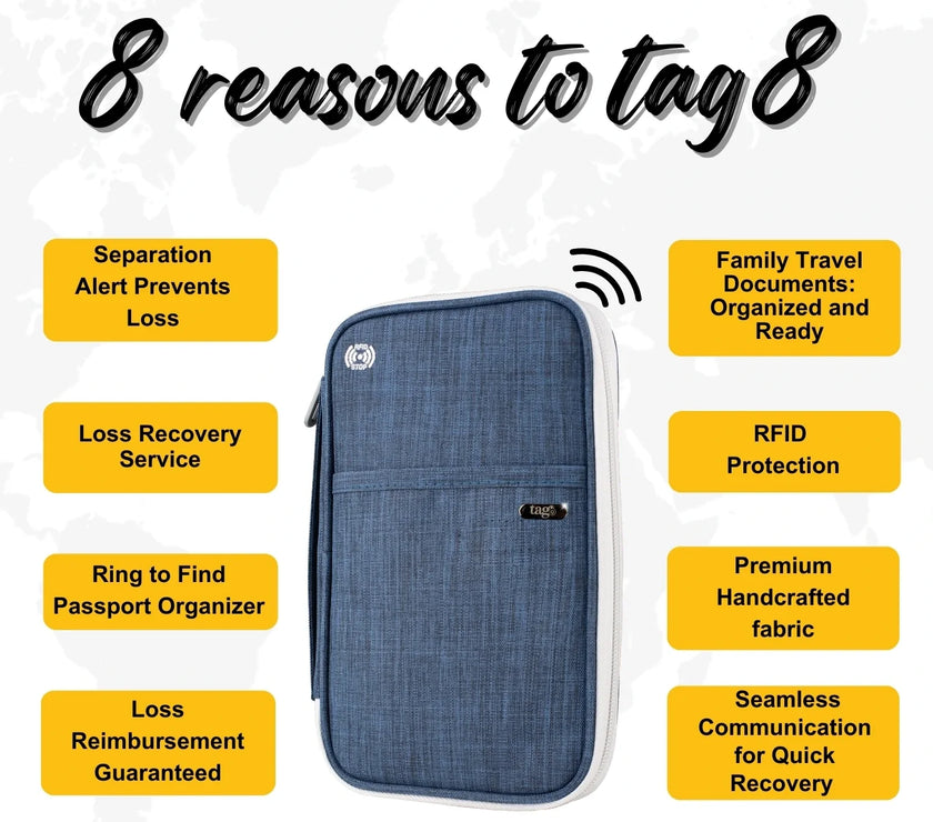 Canvas Passport Tracker Holder