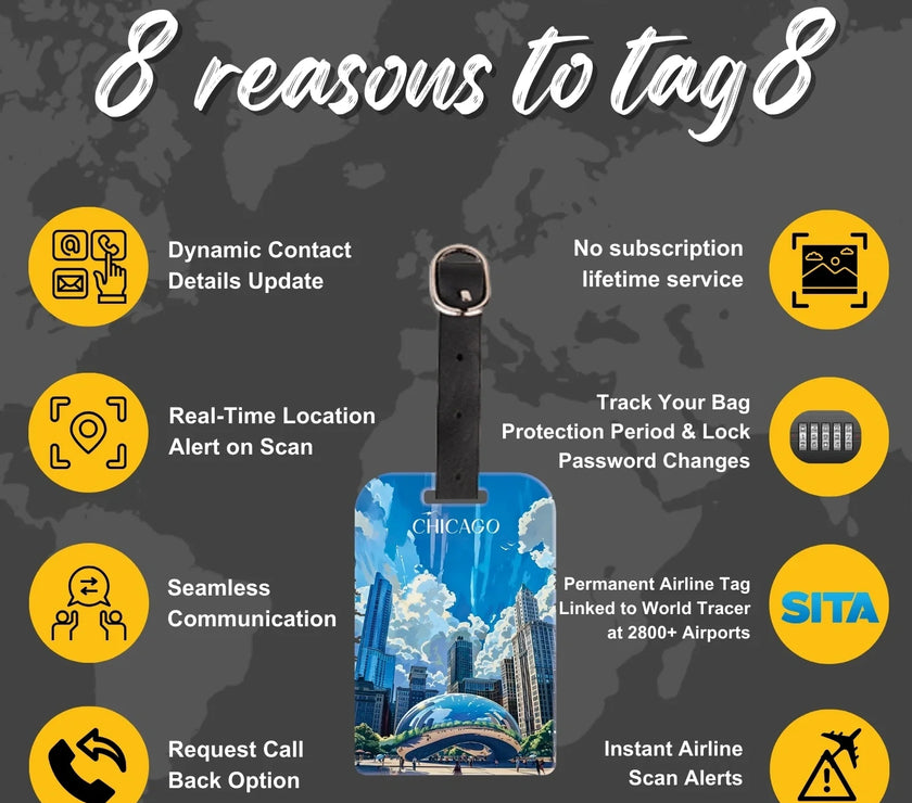 Chicago smart bag security tag