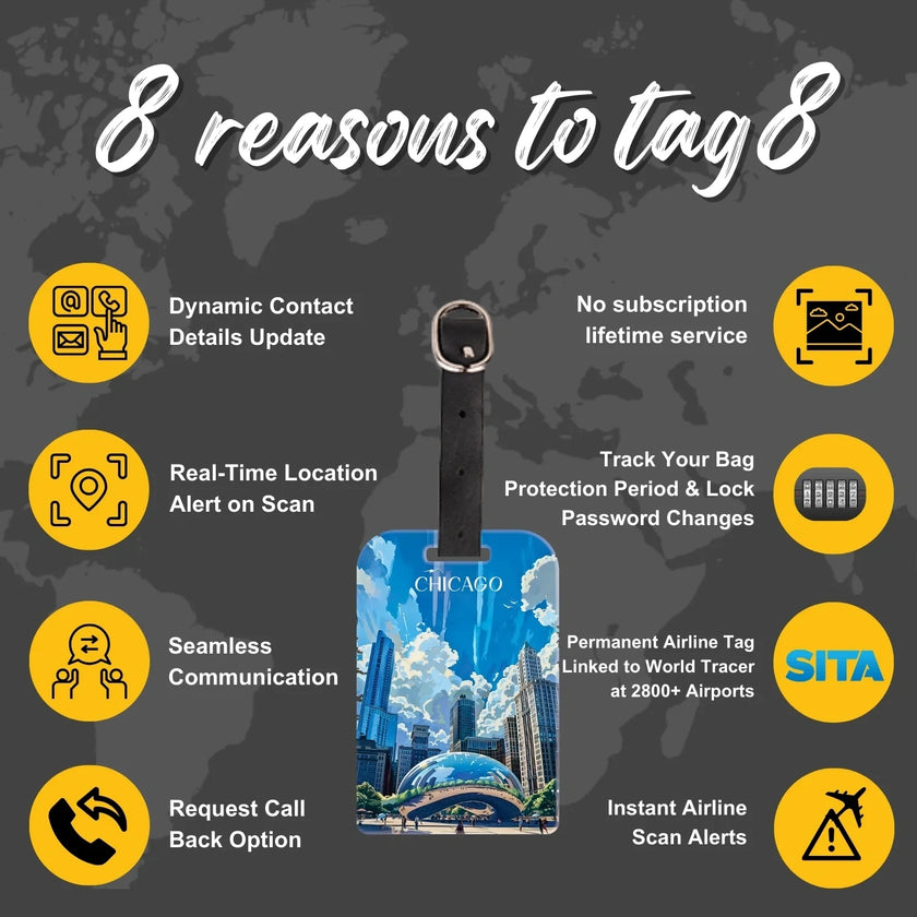 Chicago smart bag security tag