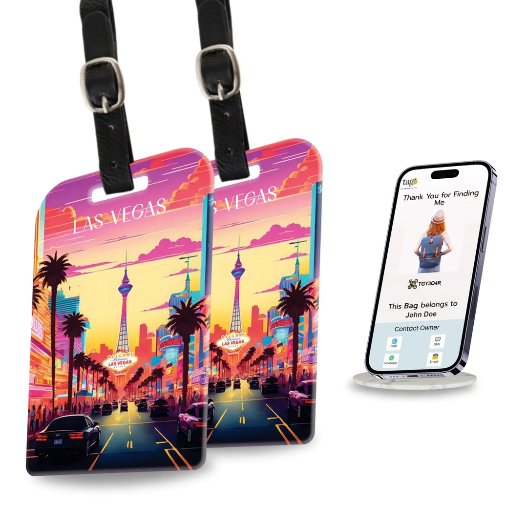 Smart Bag Security Tag - Las Vegas [Pack 2]-0