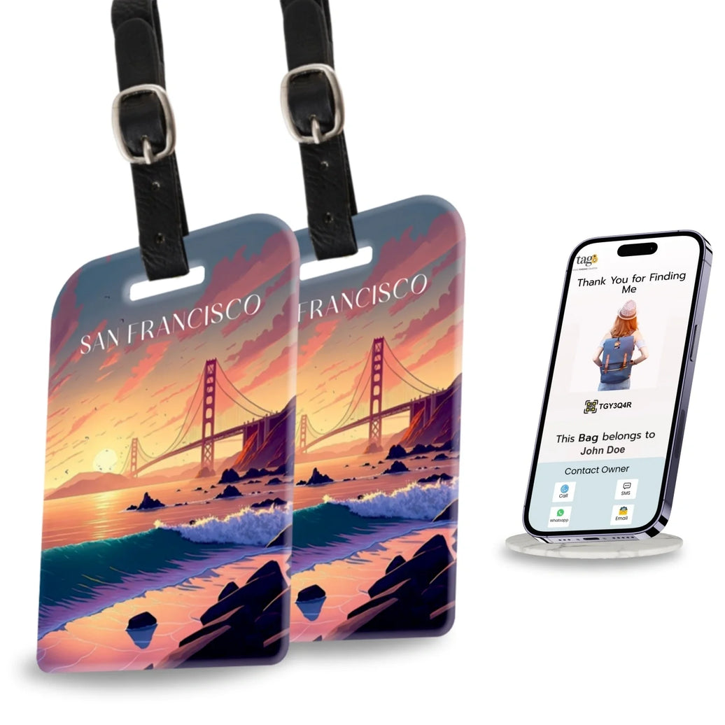 Smart Bag Security Tag - San Francisco  [Pack 2]-0