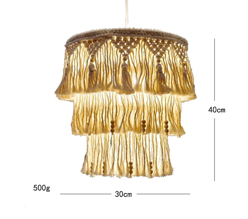 Bohemian Tapestry Lampshade - Handmade Nordic Decor