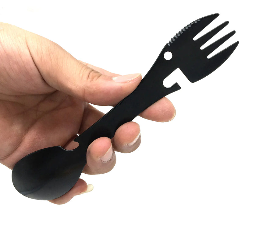 Portable Camping Cutlery Set - Stainless Steel Utensils