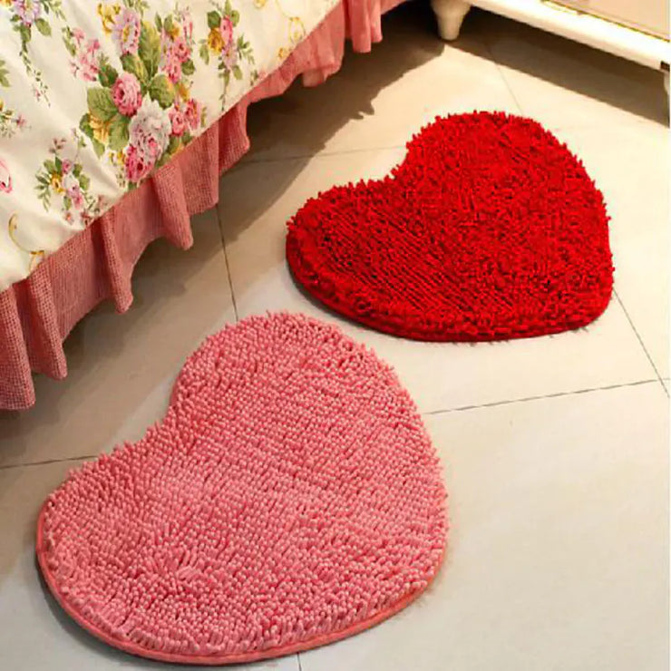 Heart-Shaped Carpet Furniture Decor
