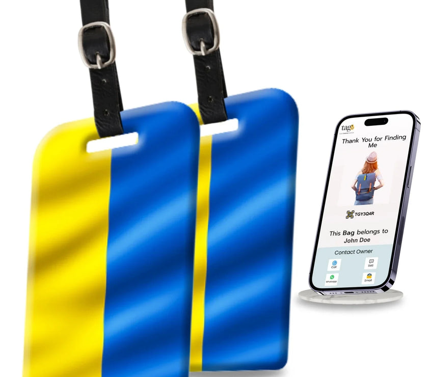 Smart Bag Security Tag - Ukraine Flag Pack 2