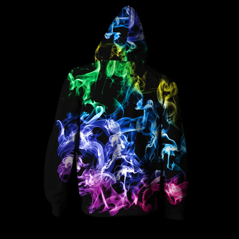 Digital Print Starry Hooded Sweatshirt for Men
