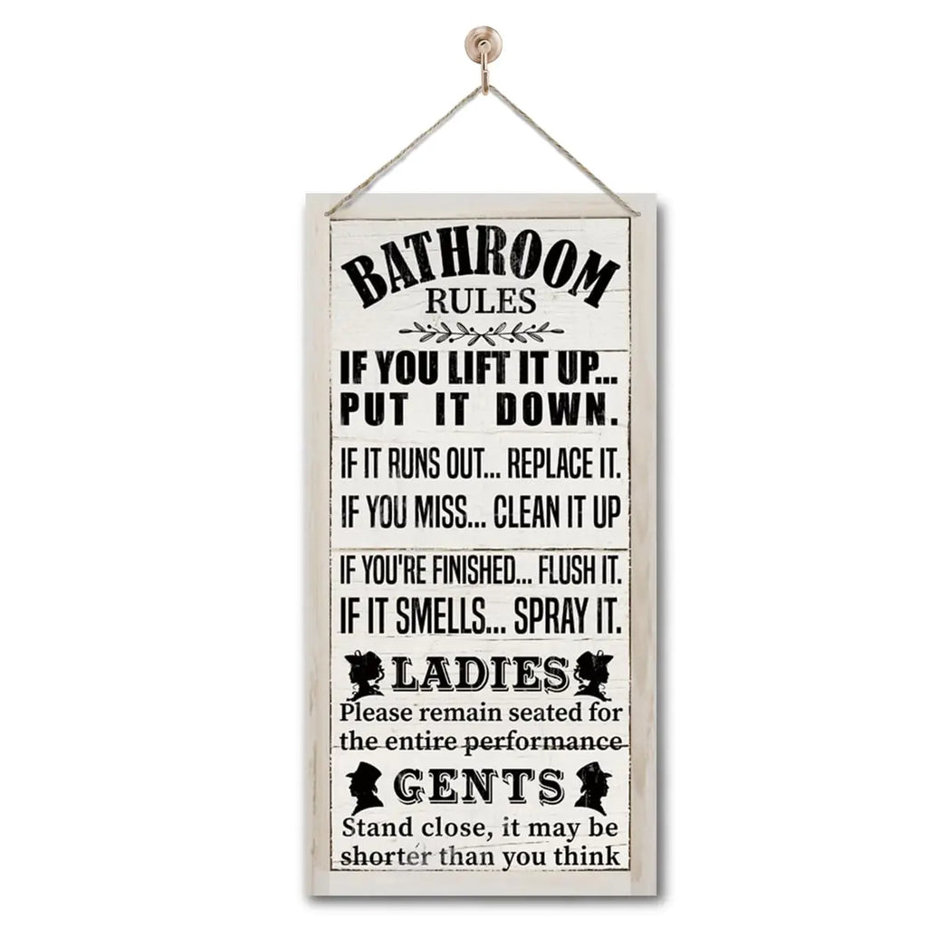 Rustic Bathroom Decor Western Bathroom Decor Funny Bathroom Signs Wall Decor Bathroom Decor Farmhouse Bathroom Decor Country Bathroom Decor Bathroom Signs Bathroom Rules Wall Décor B1