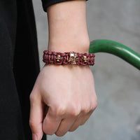 7-Core Parachute Cord Bracelet with Copper Parts