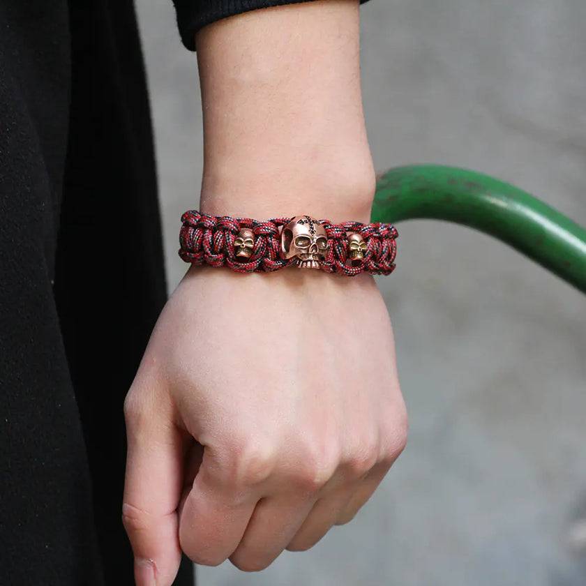 7-Core Parachute Cord Bracelet with Copper Parts