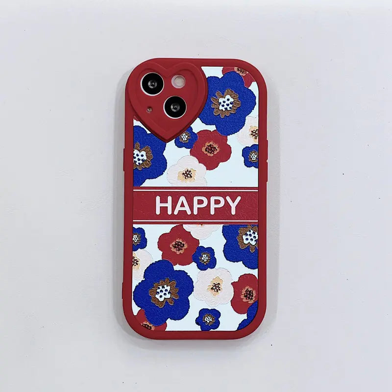 Chic Blue Blossom Silicone Case